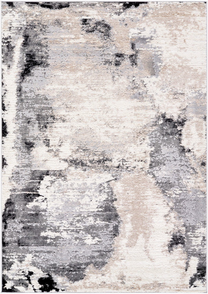 Siyah Machine Woven Rug, by Surya, 6'11.86" length x 5'2.99" width