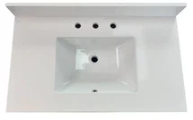 Online Designer Bathroom Pronto Vanity Pure White Quartz Top