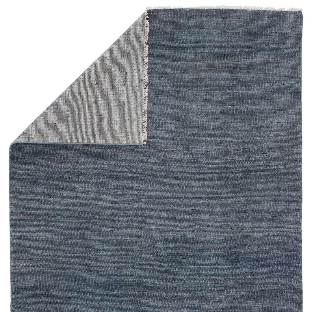 Jaipur Living Origin SAG13 Handknotted Solid Dark Blue Area Rug (10'x14') large image 