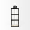 Gamfield  Large Black Metal and Glass Lantern, Lighting by Mercana, 6.1" length x 6.1" width x 16.73" height thumbnail 6