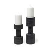 Bolton I  Black Metal Table Candle Holders, Candles & Candle Holder by Mercana, 3.94" length x 3.94" width x 10.63" height thumbnail 5