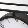 Raisa Black with Gold Antiquing Metal Table Clock, by Mercana, 3.05" length x 1.28" width x 3.05" height thumbnail 8