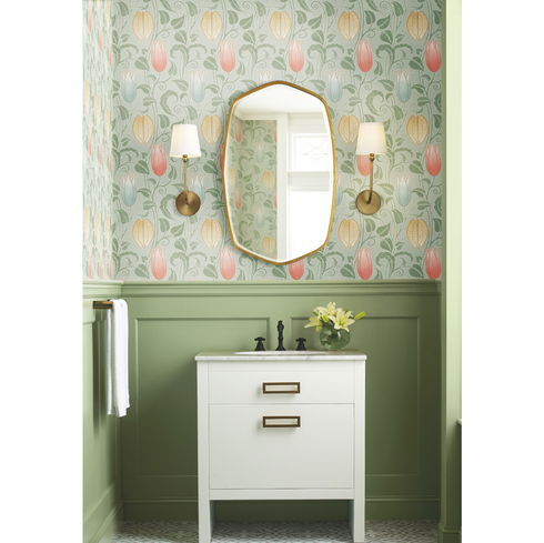 Canterbury Bells Sage Wallpaper