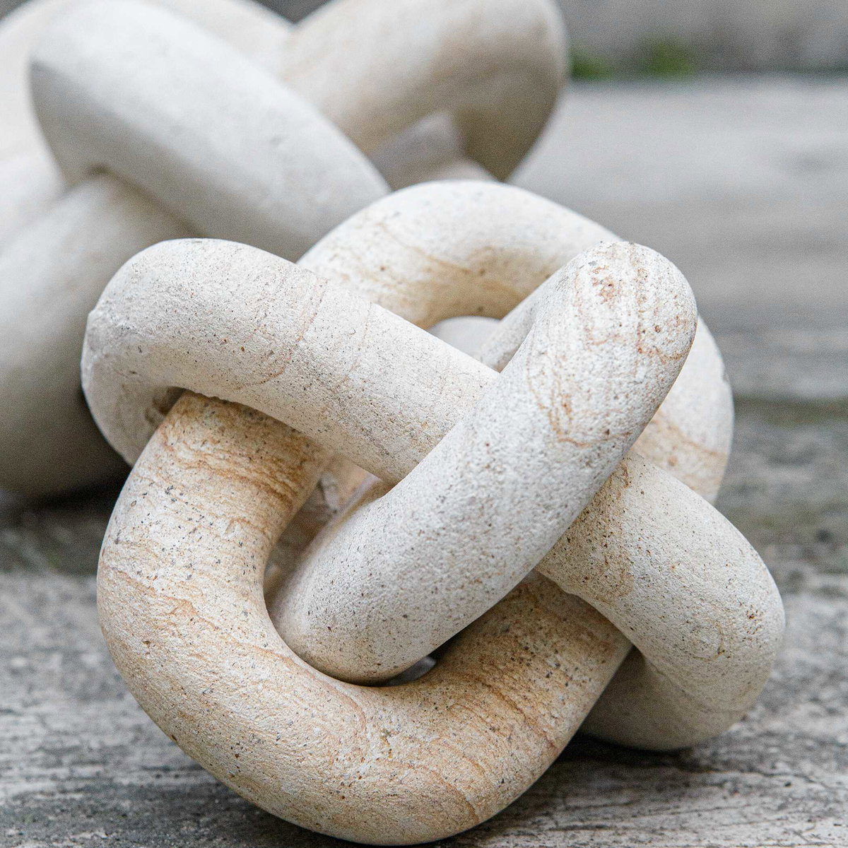Limestone Link Sculptures Set/2, Decorative by Uttermost, 7.25" width x 7.25" height x 7.25" depth View 8