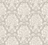 Block Print Damask Grey Wallpaper thumbnail 0