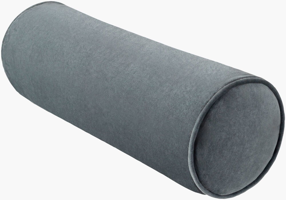 Cotton Velvet Bolster Pillow, Decorative Pillow by Surya, 7" length x 21" width