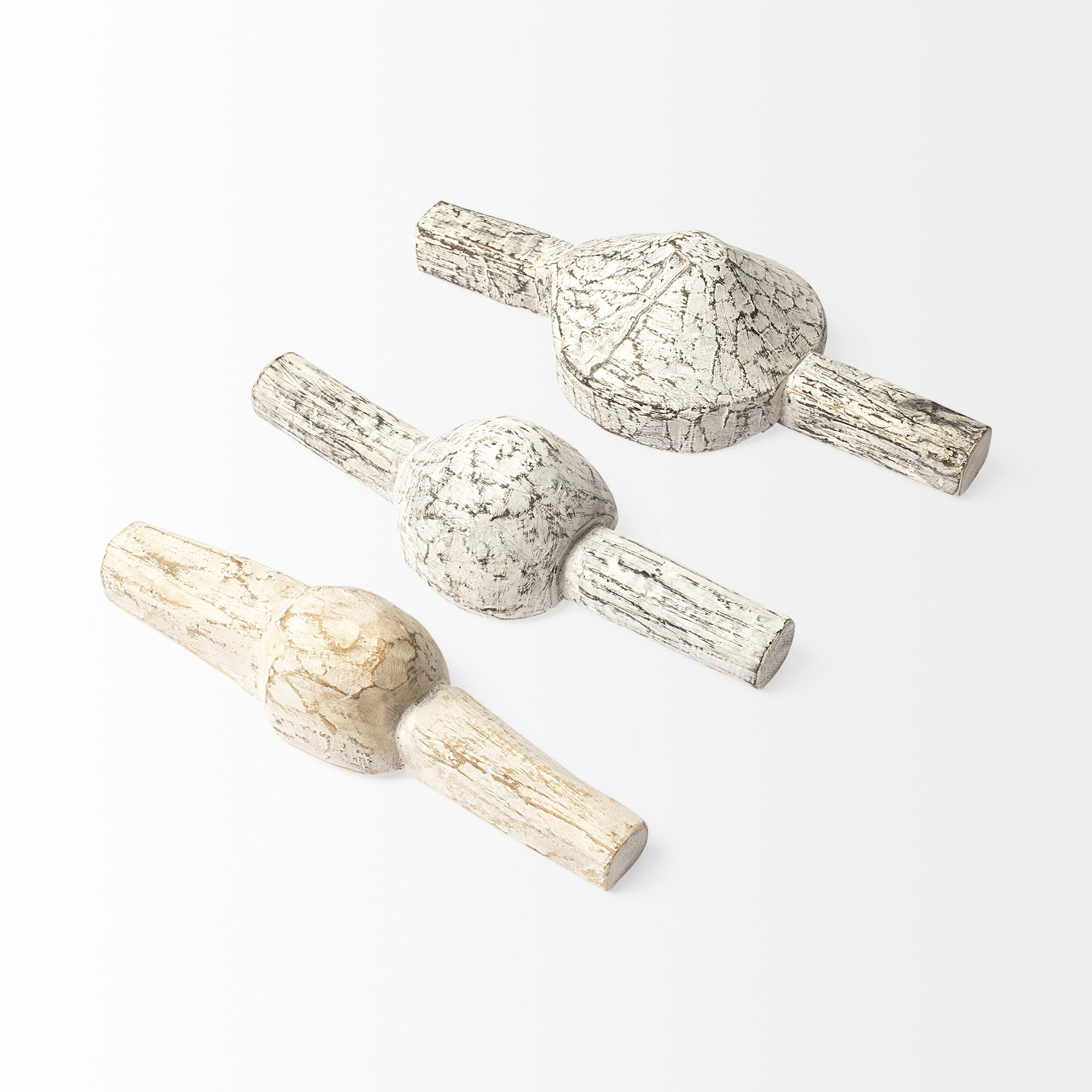 Oro (Set of 3) White Tribal Inspired Measuring Cups, Decorative Object by Mercana, 12" length x 5" width x 3" height View 5