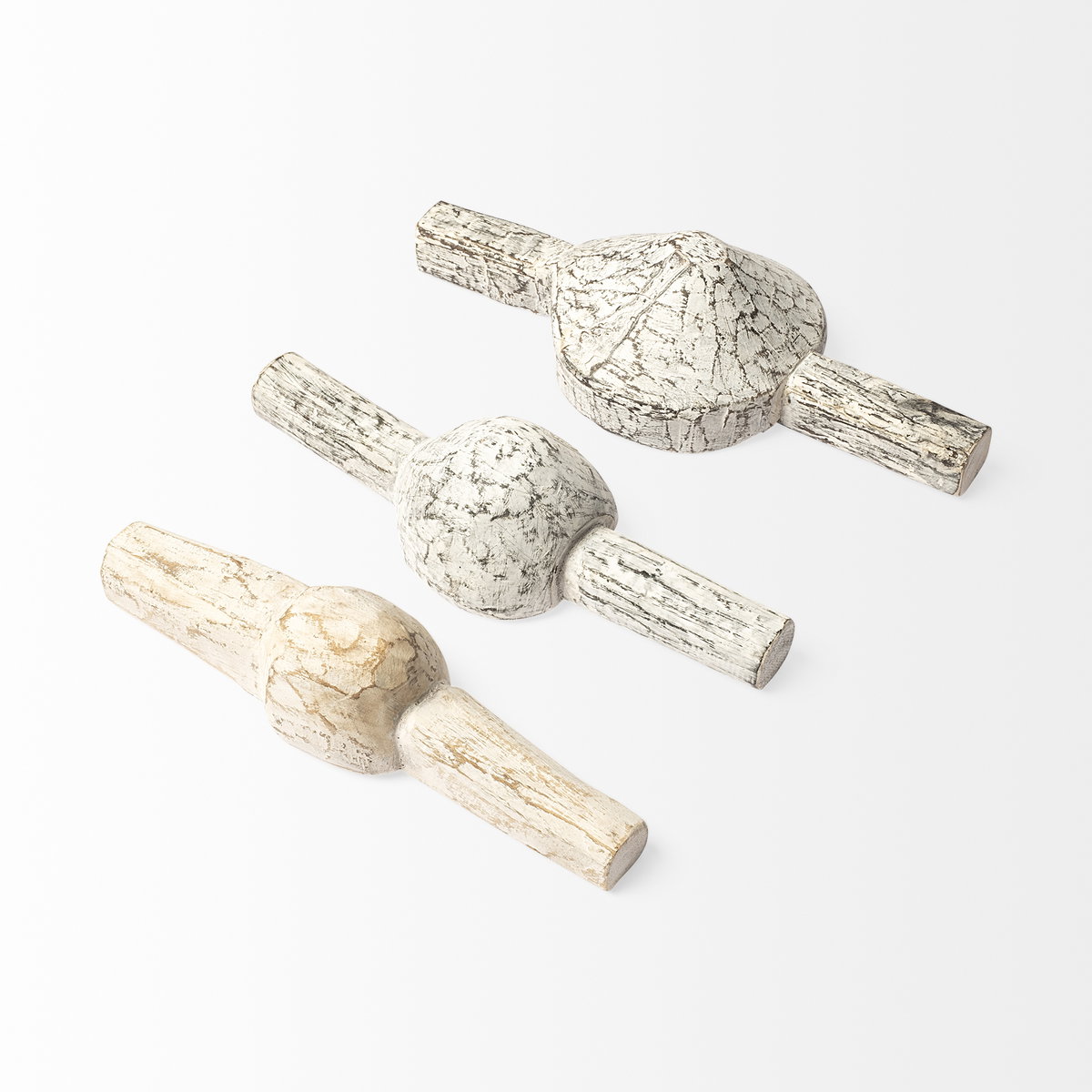Oro (Set of 3) White Tribal Inspired Measuring Cups, Decorative Object by Mercana, 12" length x 5" width x 3" height View 5
