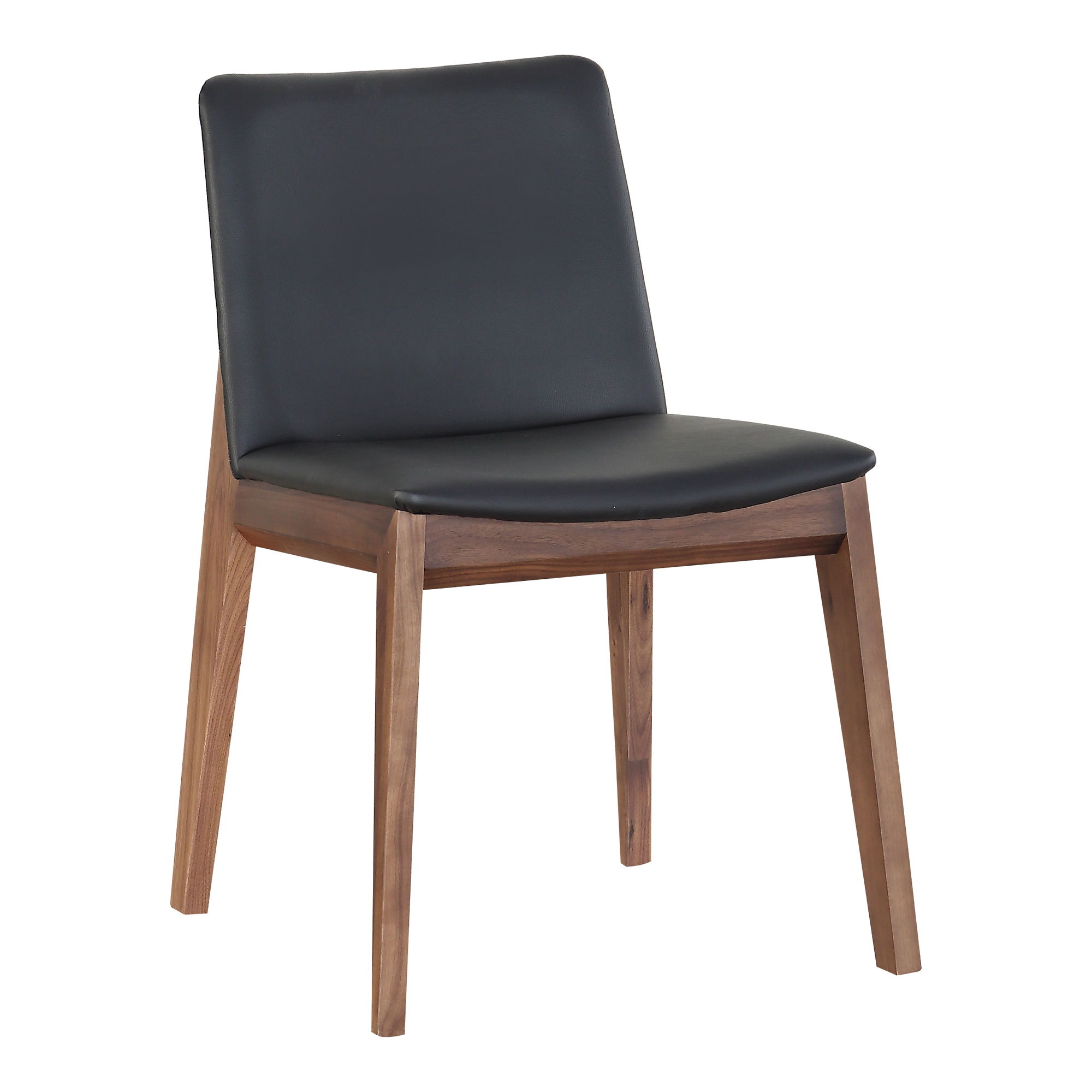 Deco Dining Chair Ebony Pvc - Set Of Two, by Moe's Home, 21" width x 31" height x 21" depth View 5