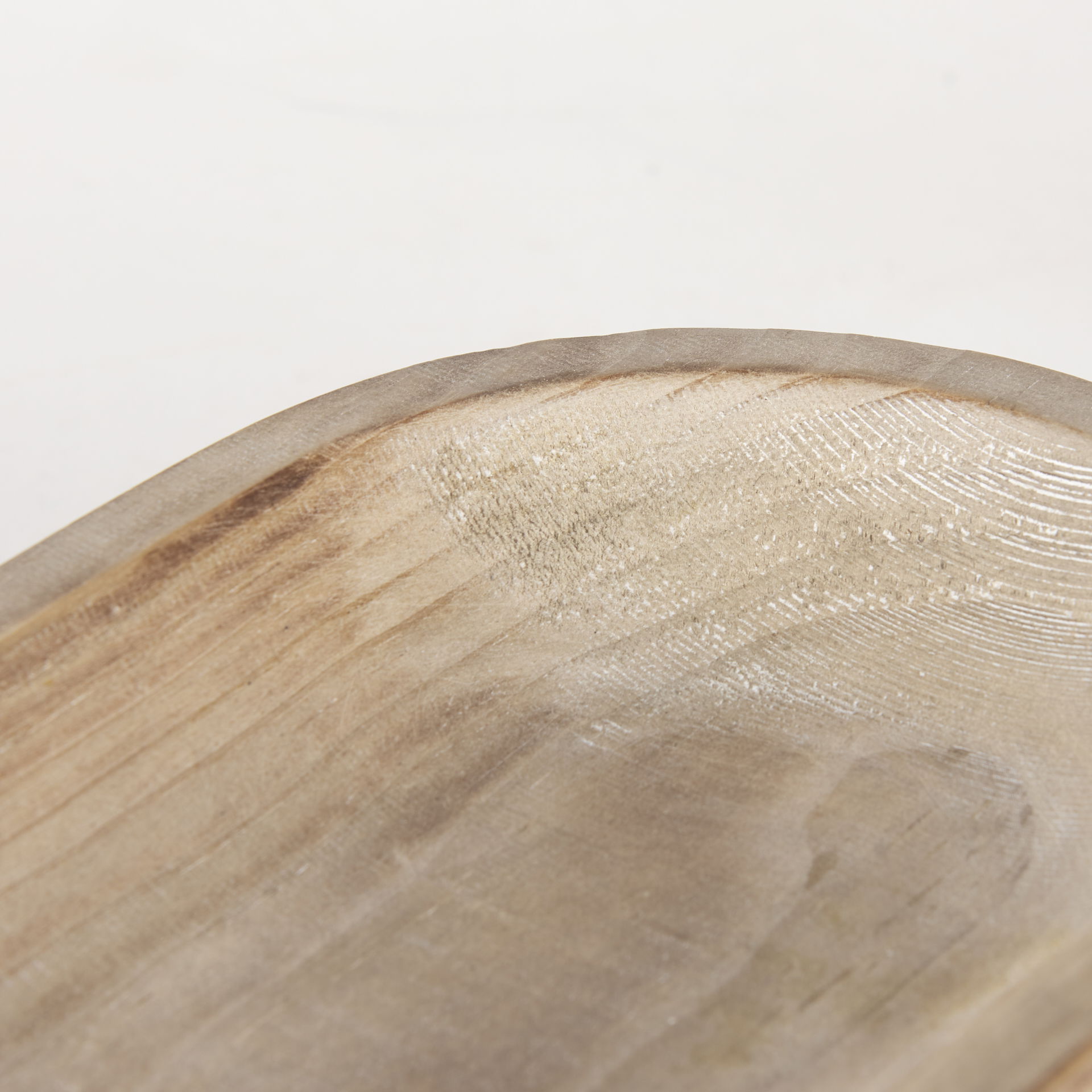 Carver Set of 2 Oblong White Washed Wood Footed Trays large image 