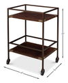 Trolley Side Table, Wine & Liquor Accessorie by Sarreid, 18" length x 14" width x 25" height thumbnail 9