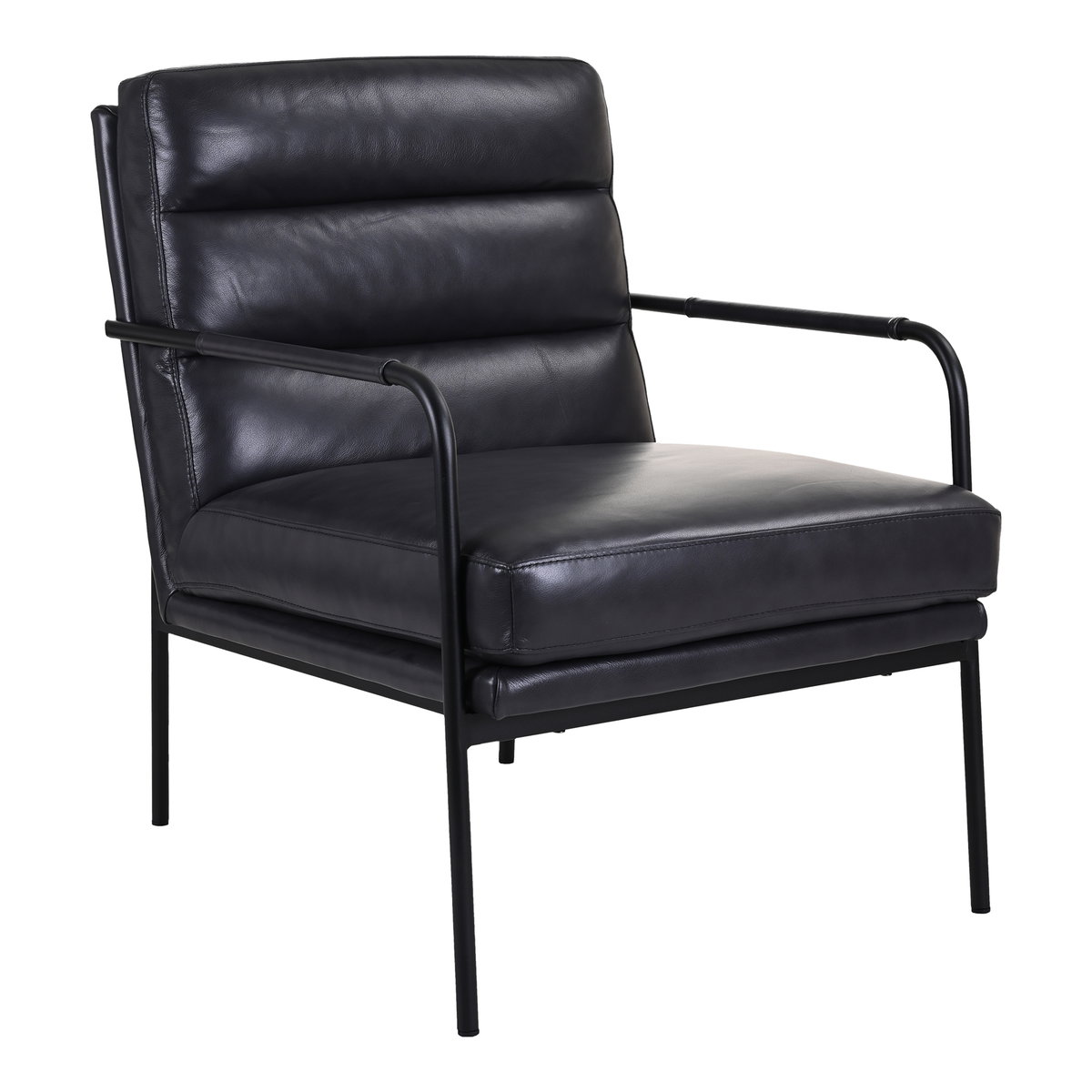 Verlaine Chair Raven Black, Accent Chair by Moe's Home, 23.5" width x 32" height x 31" depth View 2