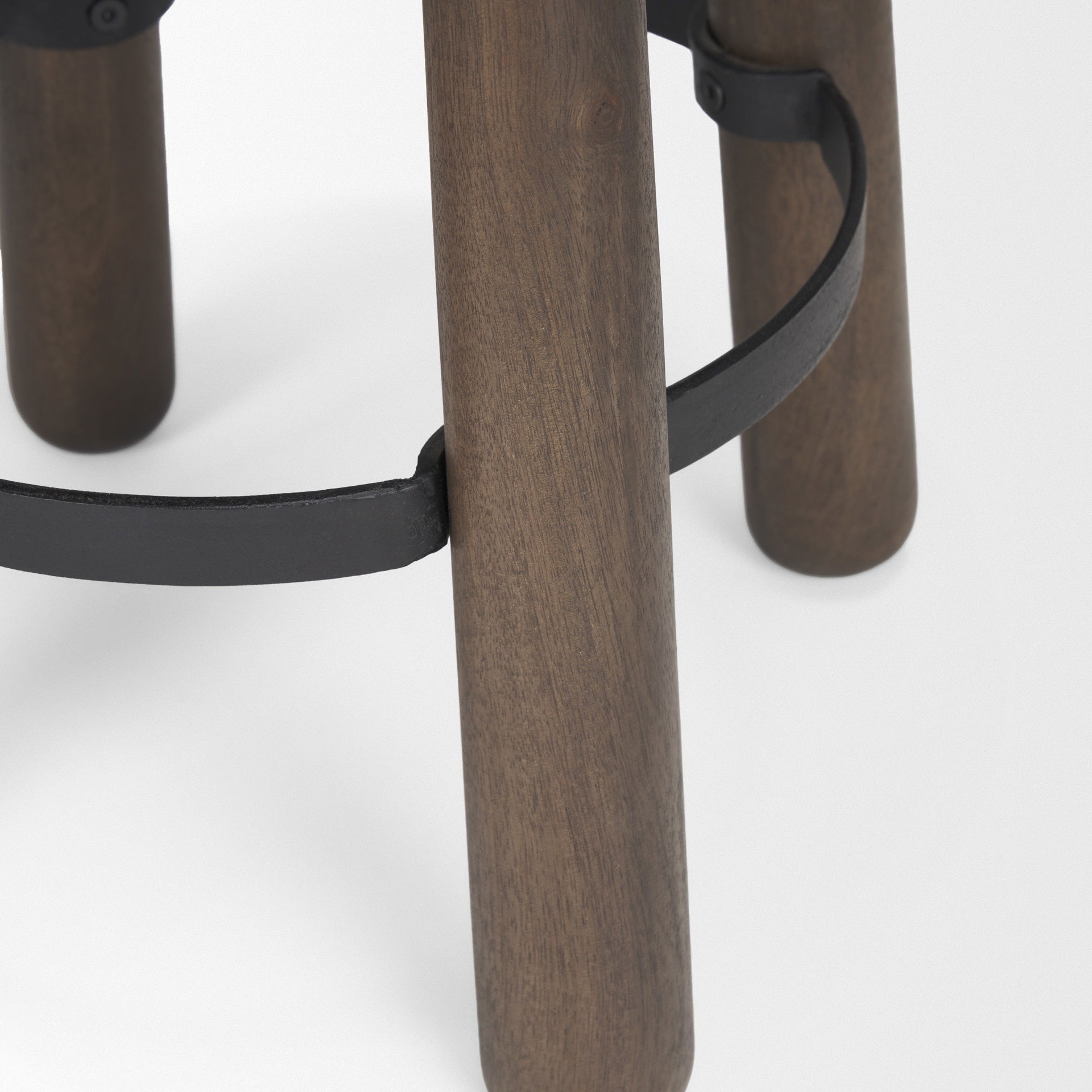 Weldon Dark Brown Wood with Matte Black Metal Counter Stool large image 