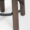 Weldon Dark Brown Wood with Matte Black Metal Counter Stool thumbnail 6