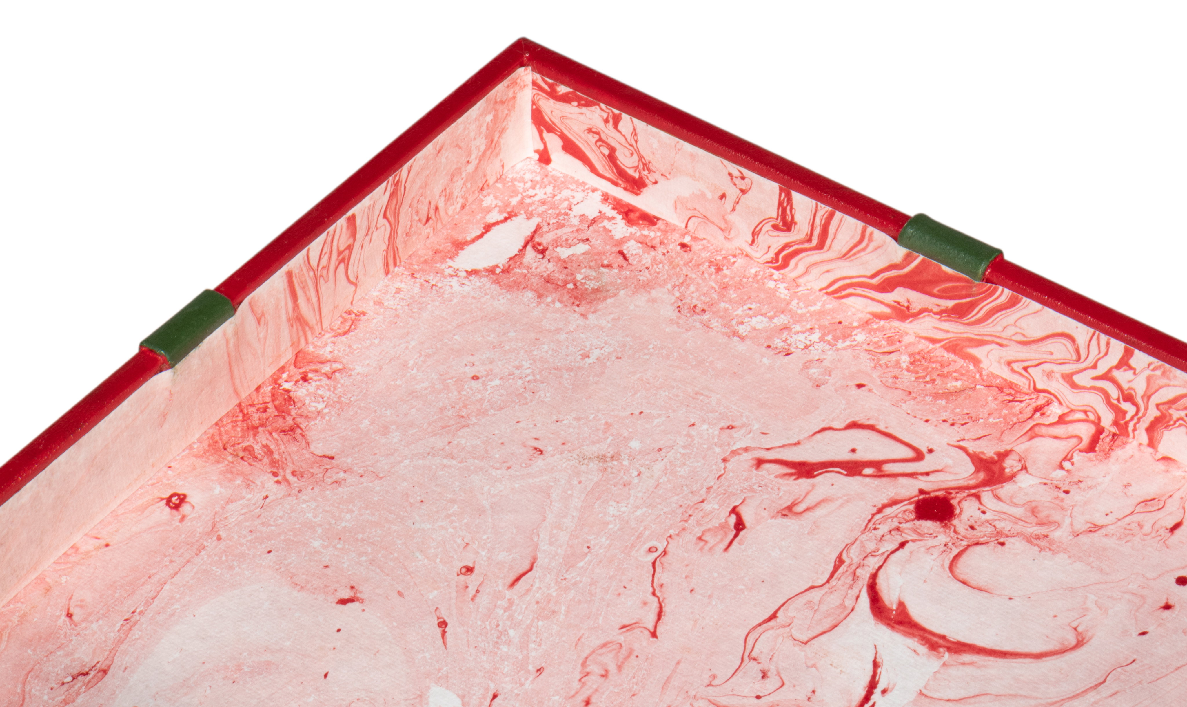 Ferrell Leather Holiday Boxes,S/3,Red, Decor by Sarreid, 8" length x 8" width x 9" height View 5
