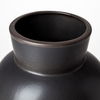 Laforge II Black Ceramic Vase, by Mercana, 7.48" length x 7.48" width x 11.42" height thumbnail 7