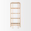 Taylin Light Brown Solid Wood Open Bookshelf thumbnail 4