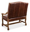 Italian Leather Settee, Seating by Sarreid, 45" length x 32" width x 47" height thumbnail 11