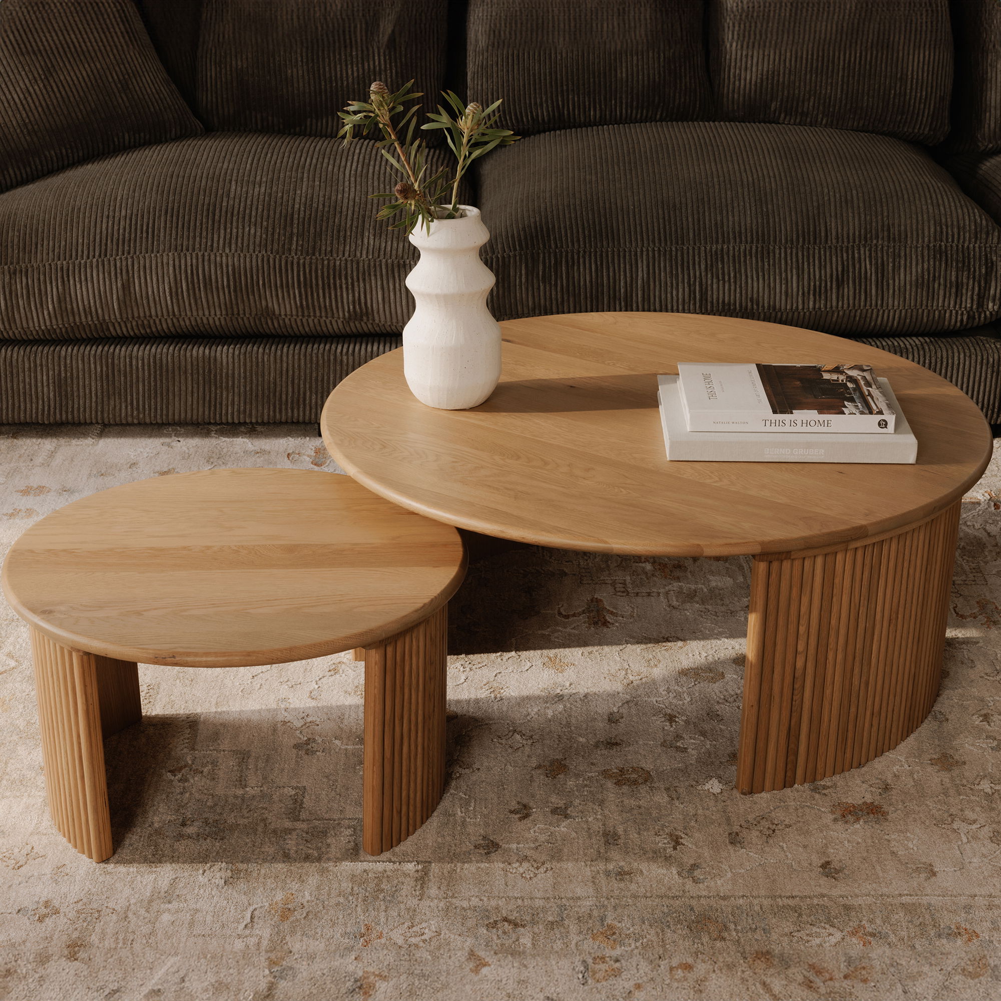 Penny Small Coffee Table Natural, by Moe's Home, 24" width x 13.75" height x 24" depth View 10