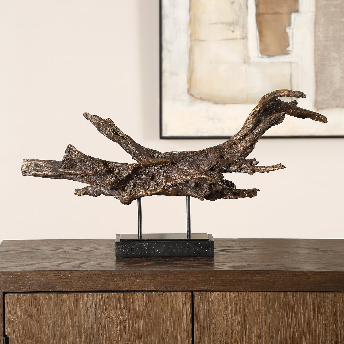 Gilded Sculpture Branch, Figurines & Statue by Uttermost, 25" width x 13" height x 4" depth View 2