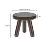 Joy Accent Table Dark Brown Lacquer, Side & End Table by Moe's Home, 19" width x 18" height x 19" depth thumbnail 8
