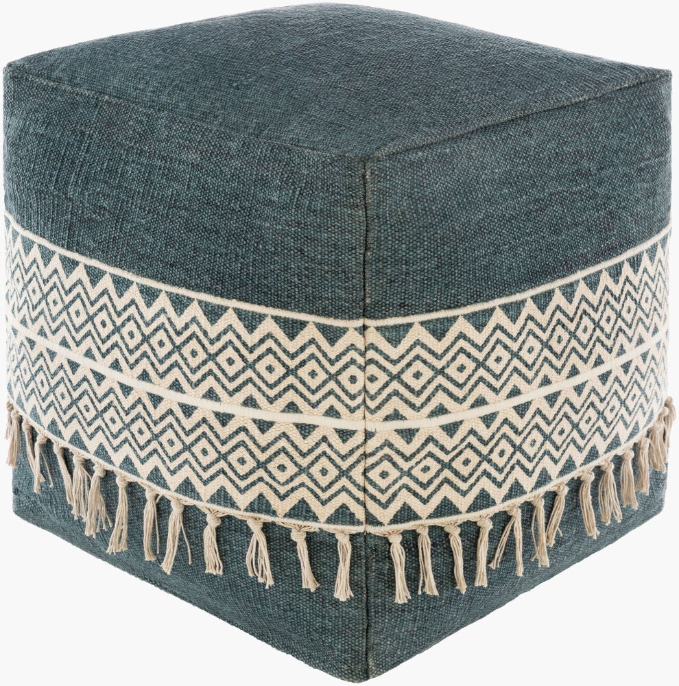 Tanya Pouf, Ottoman by Surya, 18" width x 18" height