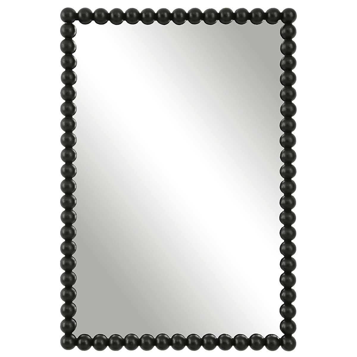Serna Black Vanity Mirror, by Uttermost, 1'8.5" width x 2'6" height x 2" depth View 1