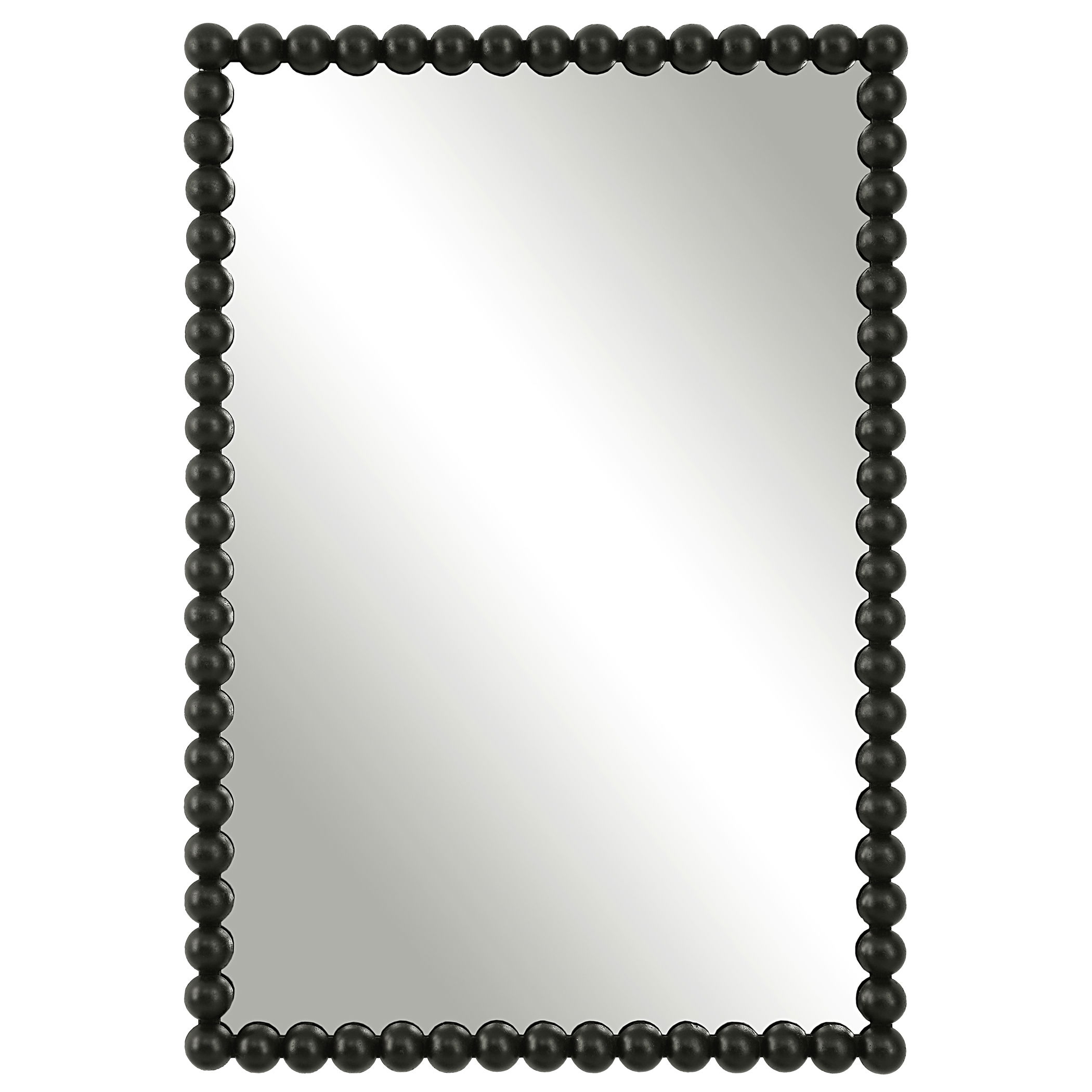 Serna Black Vanity Mirror, by Uttermost, 20.5" width x 30" height x 2" depth View 1