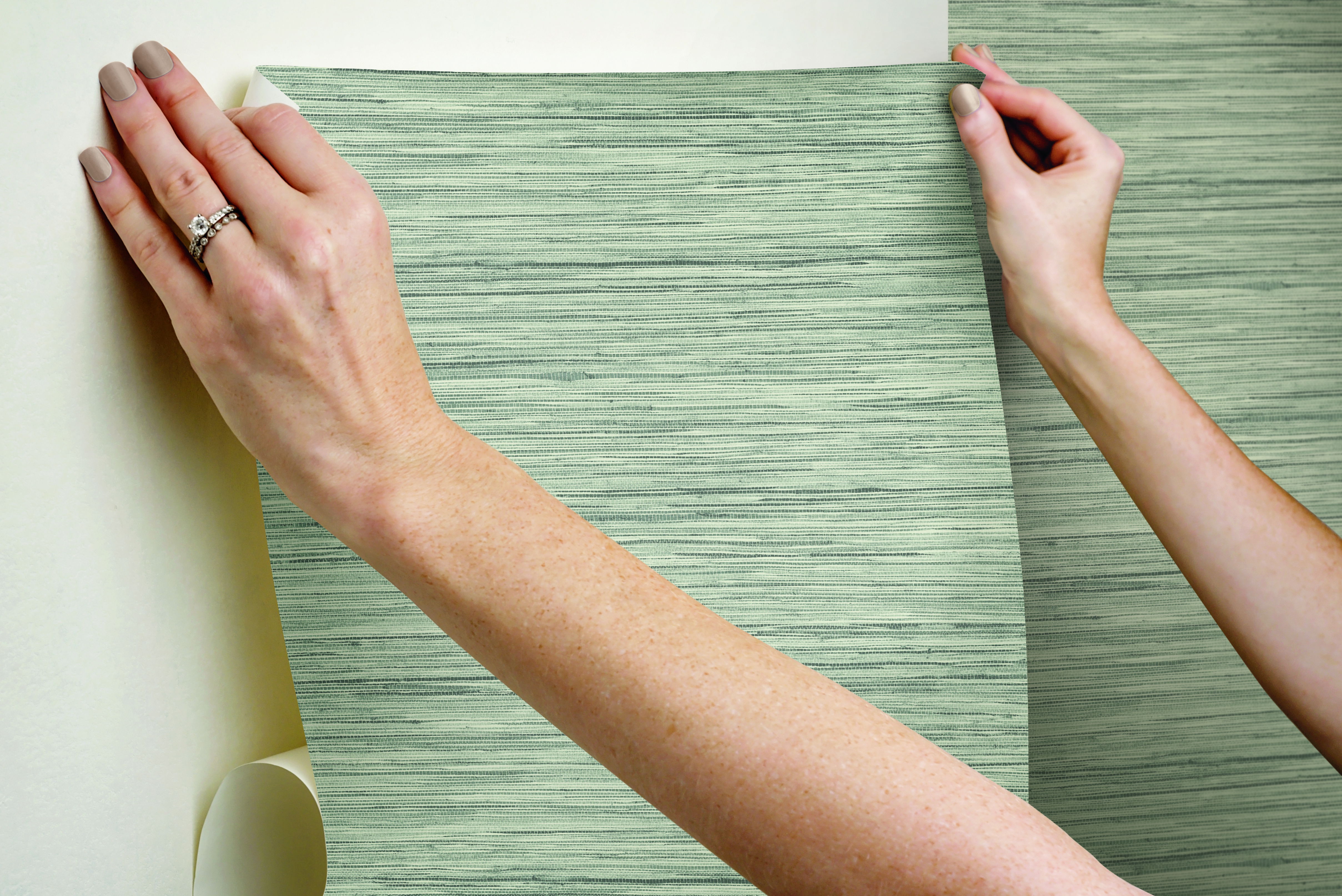 Bahia Grass Grey Peel & Stick Wallpaper large image 