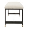 Halston Upholstered White Bench, Benche by Uttermost, 54" width x 19" height x 16" depth thumbnail 6