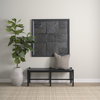 Jacklyn 22x22 Grey Linen Square Decorative Pillow Cover, by Mercana, 22" length x 22" width x 0.2" height thumbnail 5