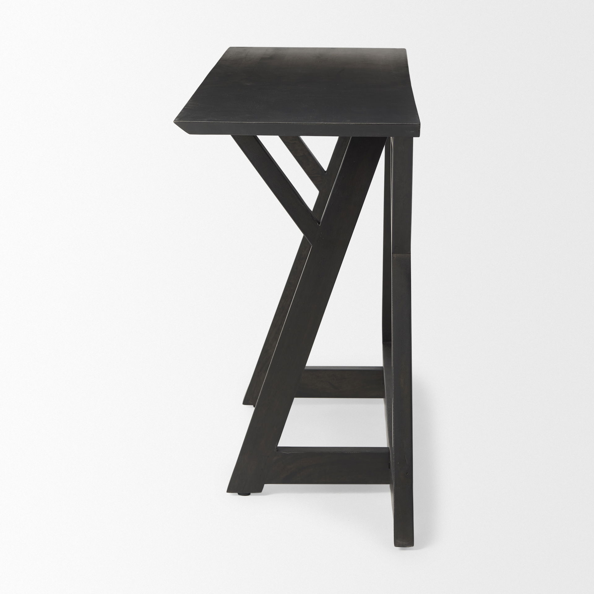 Jennings  Dark Brown Wood Console Table large image 