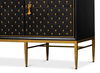 Palisade Shagreen Credenza, Black, Cabinets & Sideboard by Sarreid, 80" length x 19" width x 34" height thumbnail 6