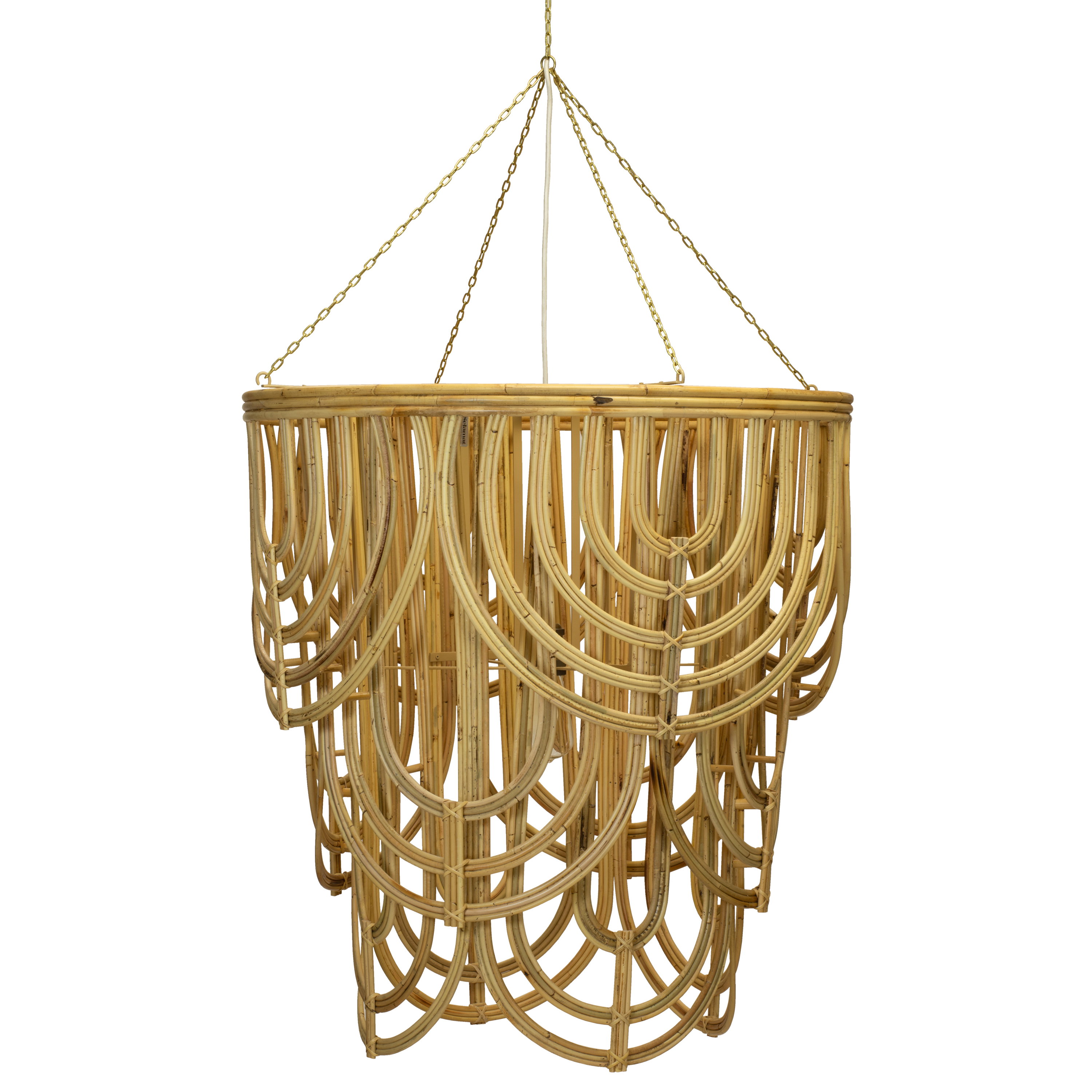 Scallop Chandelier, by Woven, 32.25" height x 29.75" diameter View 1