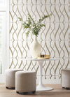 Graceful Geo Cream & Gold Wallpaper thumbnail 2