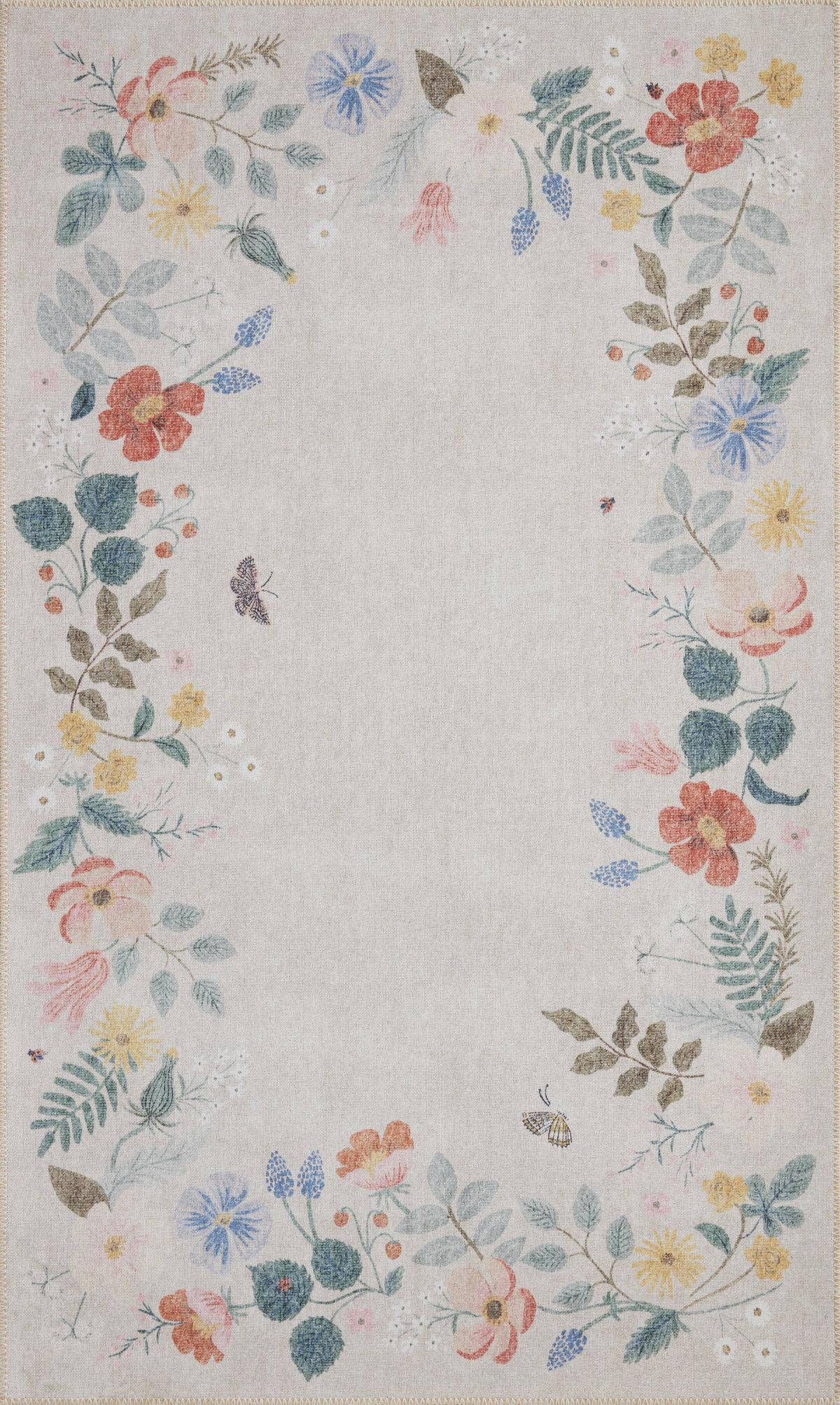Rifle Paper Co. x Loloi Atelier Rug, 3' length x 3' width View 1