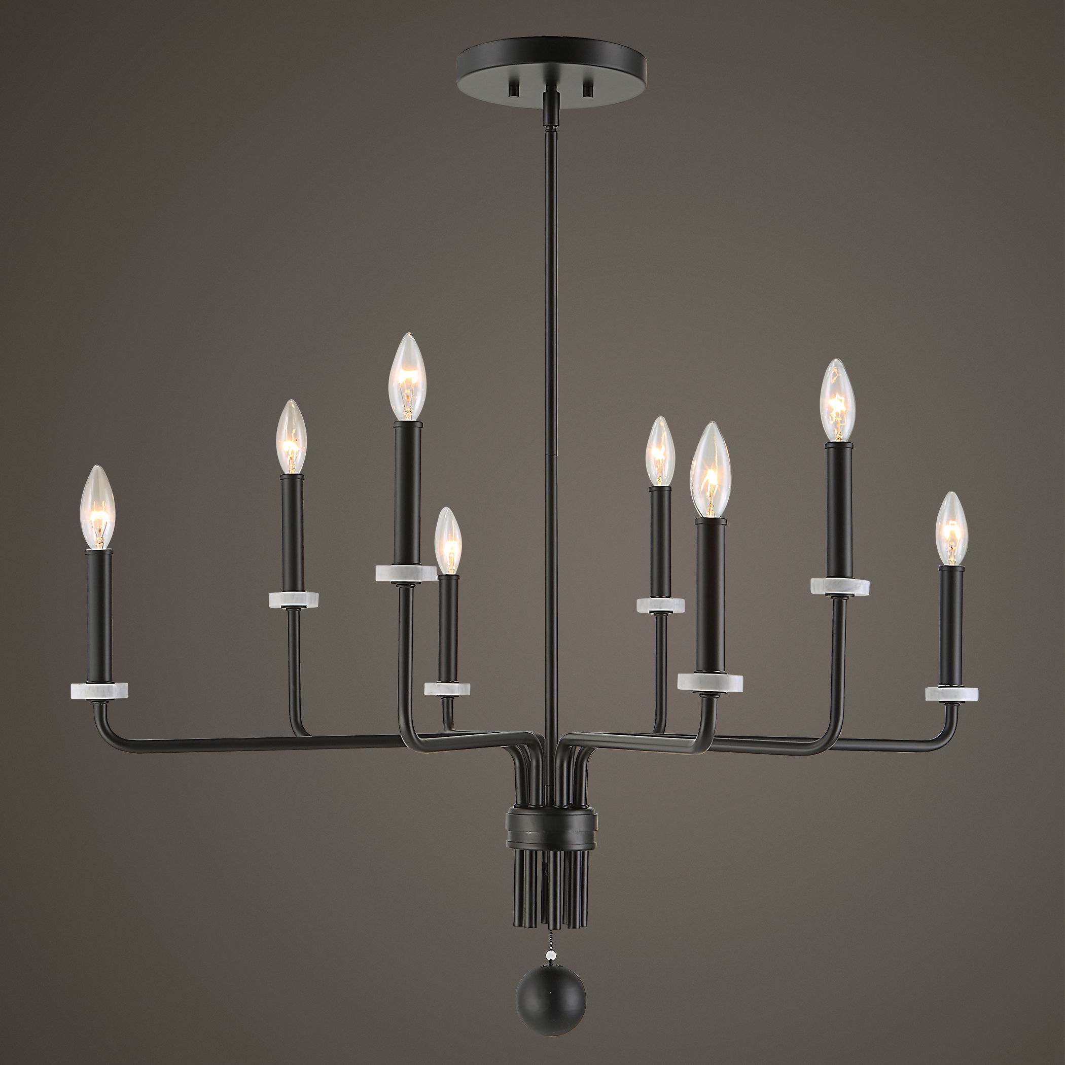 Ebony Elegance 8 Light Chandelier large image 