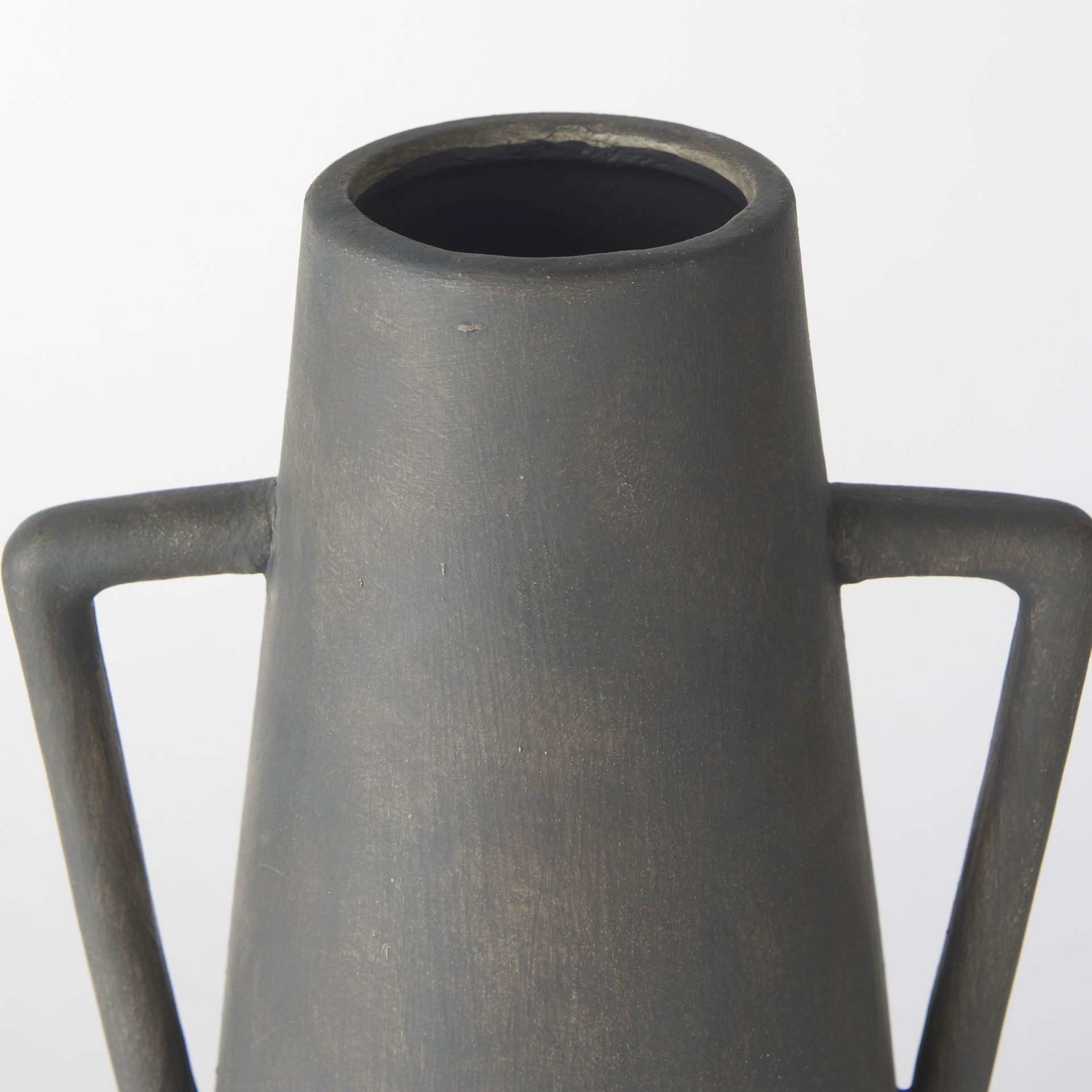 Kilian Tall Matte Brown-Gray Double Ear Vase large image 