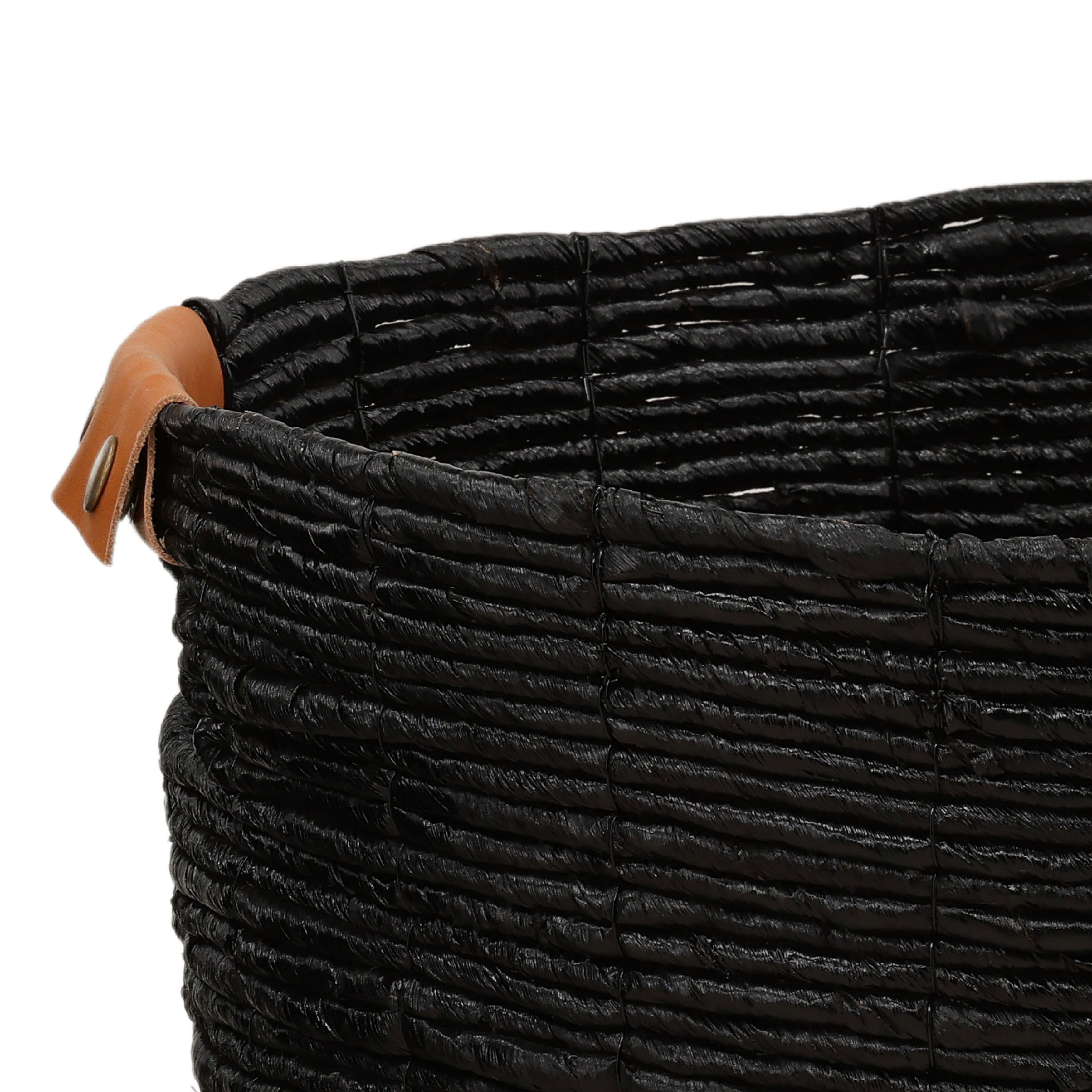 Lorian Basket Set of 3 Black large image 