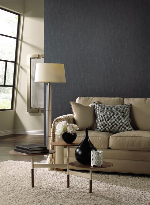 Upstream Charcoal Wallpaper