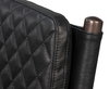 The Harley Chair  Onyx Black Leather, by Sarreid, 1'11" length x 1'11" width x 2'9" height thumbnail 4