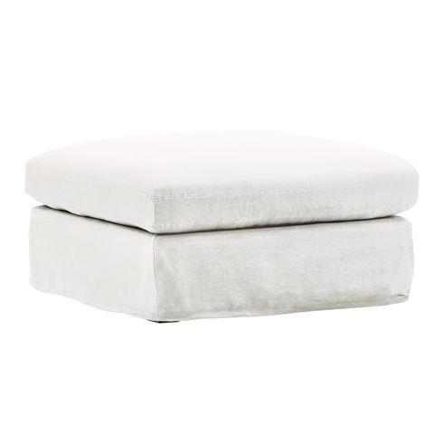 Dixie Ottoman Slipcover White