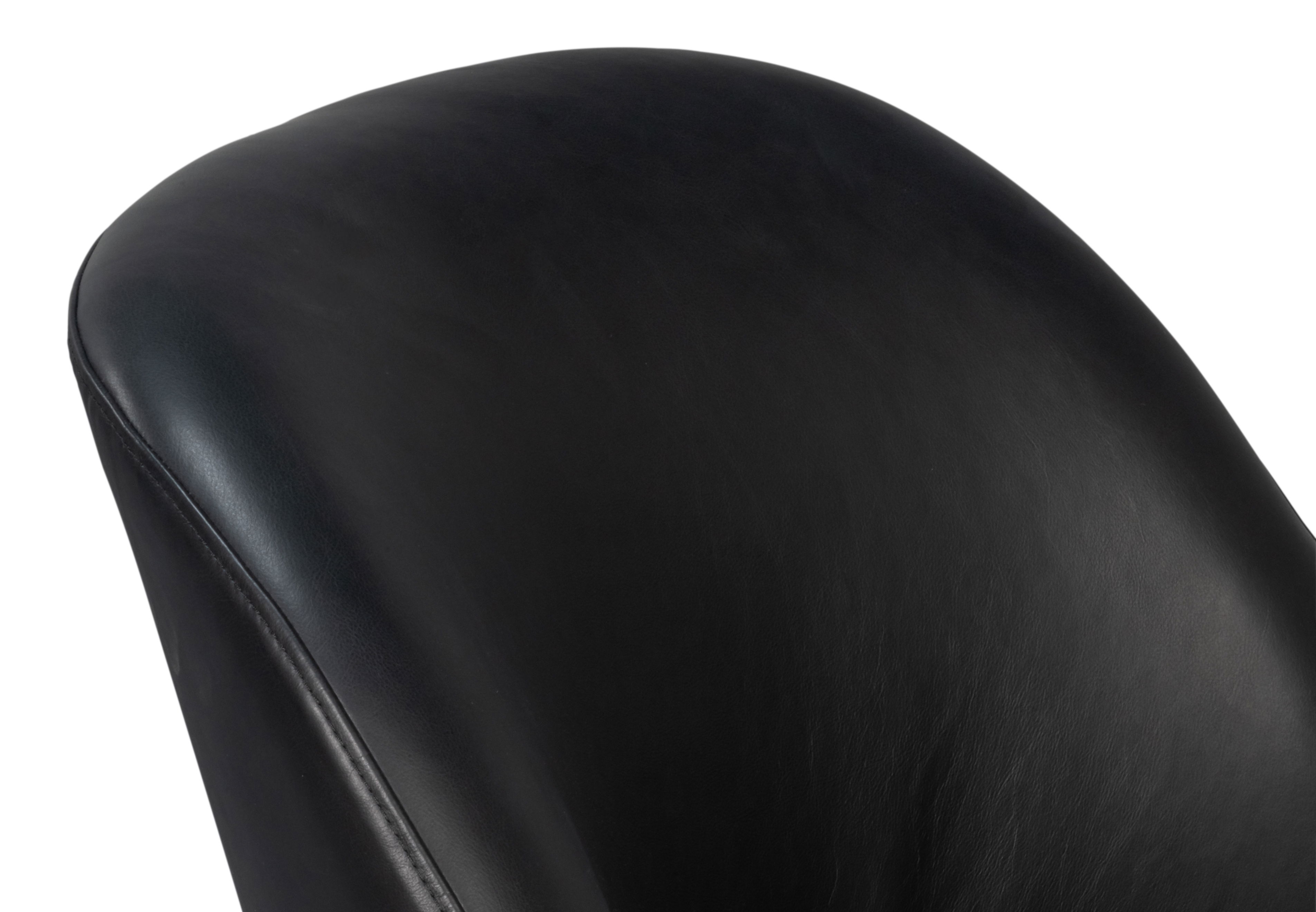 Pindar Armchair, Onyx Black Leather large image 