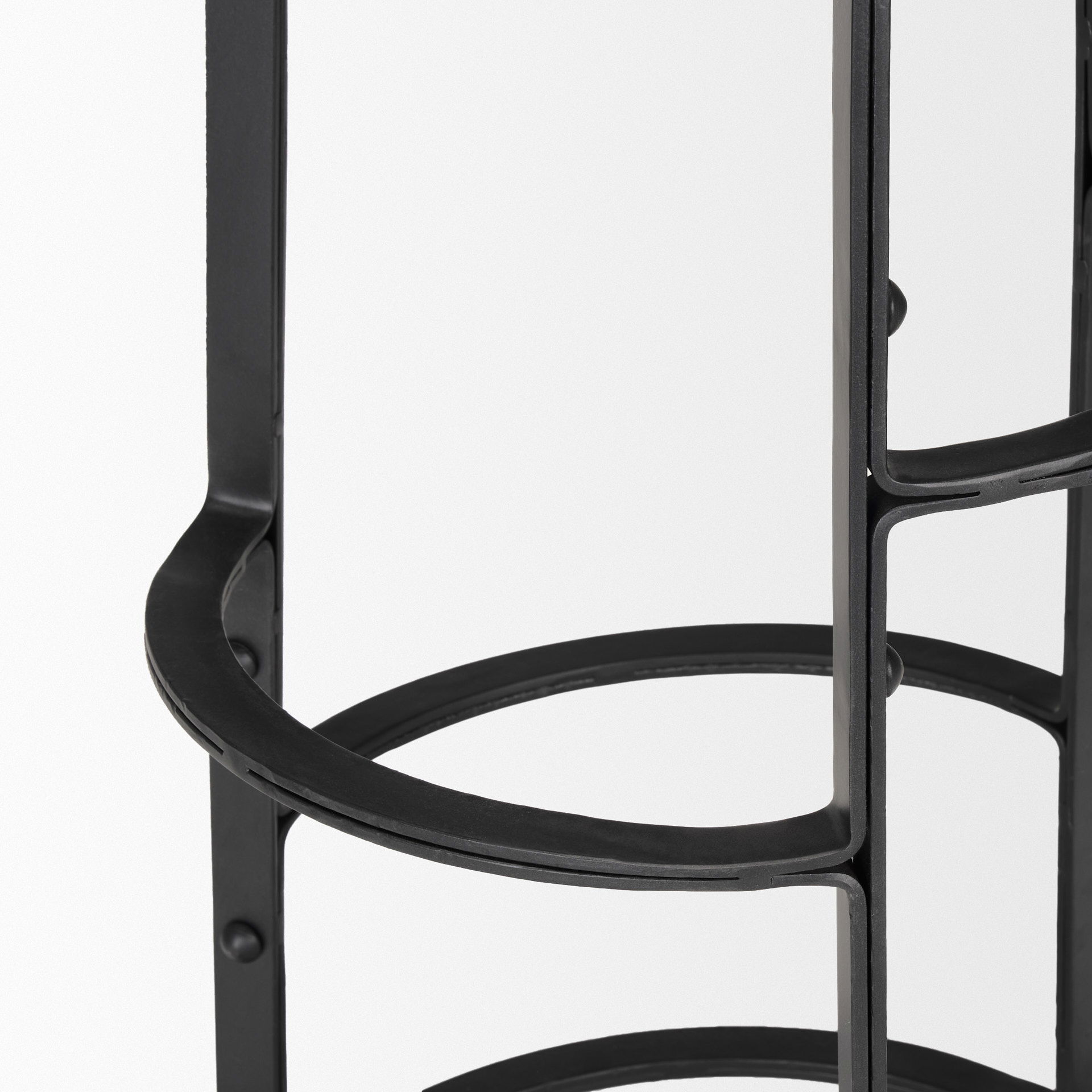 Neo 26.3' Seat Height Brown Wood Seat Black Metal Frame Stool large image 