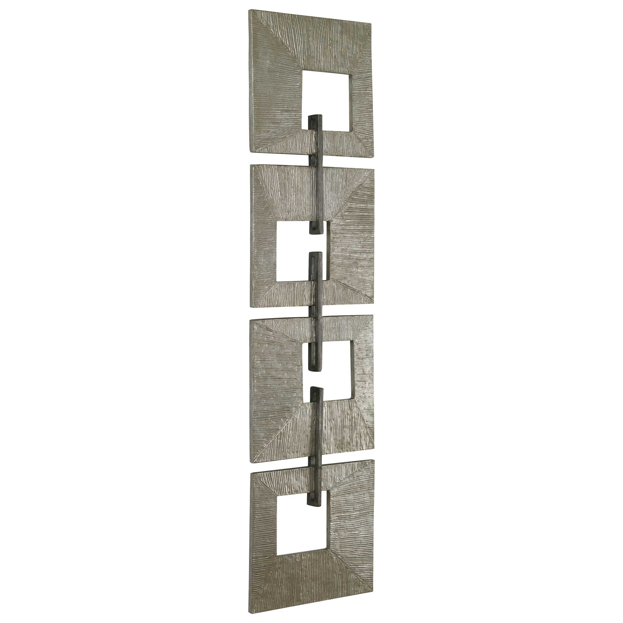 Linked Champagne Metal Wall Decor, Sculptural Wall Art by Uttermost, 14.25" width x 60.75" height x 1.75" depth View 5