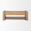 Beth Light Brown Wood Media Console, by Mercana, 70" length x 20" width x 23.75" height thumbnail 6