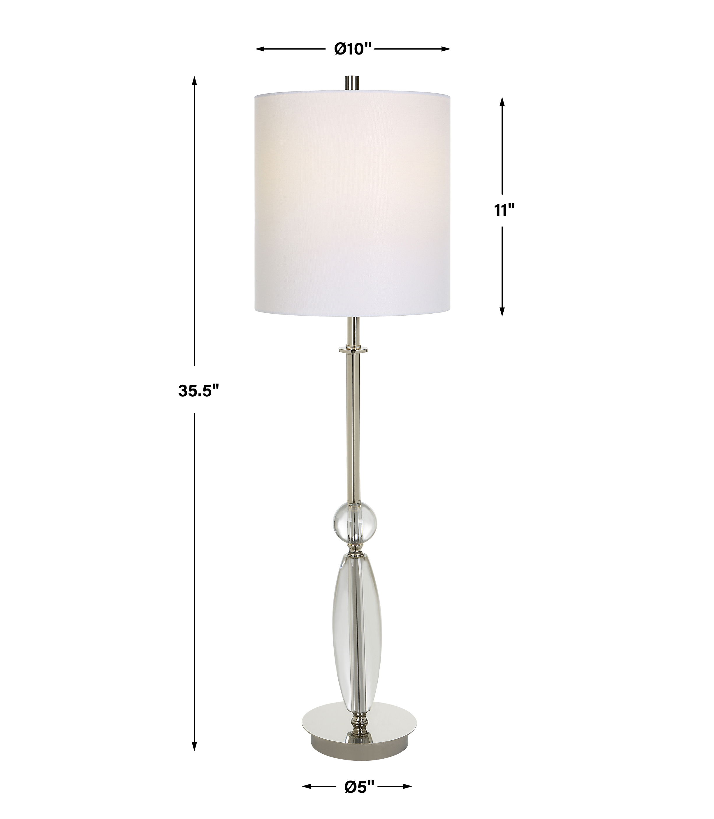 Sceptre Crystal Buffet Lamp large image 