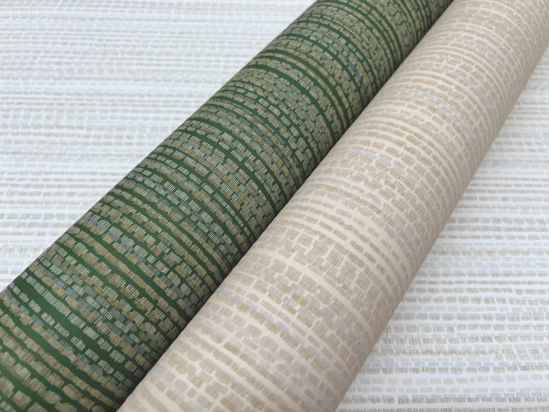 Tick Mark Texture Meadow Green Peel & Stick Wallpaper large image 
