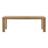 Kirsten Dining Table Natural, by Dovetail, 87.8" width x 30.2" height x 41.5" depth thumbnail 2