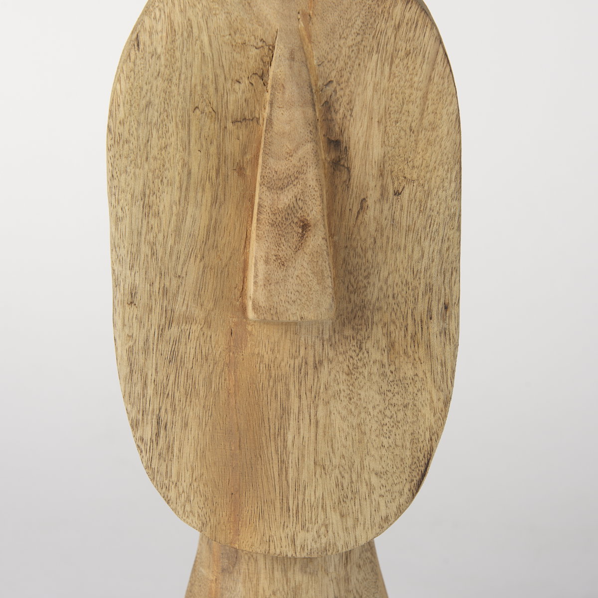 Ivan Large Wooden Head Sculpture, Decorative Object by Mercana, 5.12" length x 4.72" width x 15.35" height View 10